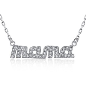 Collar mamá día de las madres en plata