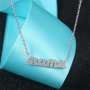 Collar mamá día de las madres en plata