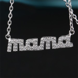 Collar mamá día de las madres en plata Collar mamá día de las madres en plata