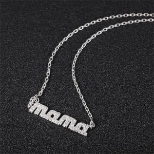Collar mamá día de las madres en plata Collar mamá día de las madres en plata