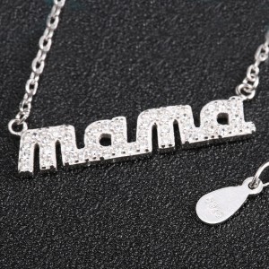 Collar mamá día de las madres en plata Collar mamá día de las madres en plata