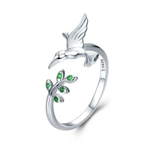Anillo paloma de la paz en plata