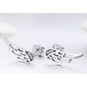 Aretes De Alas En Plata
