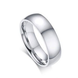 Argollas de matrimonio plateadas en acero inoxidable
