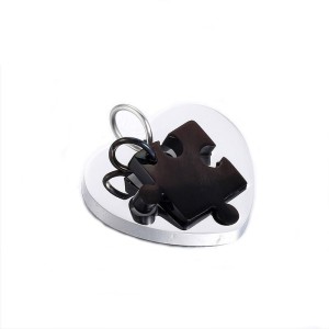 Collares para parejas de Acero Inoxidable en Forma de Fichas