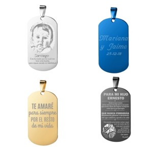 Placas grabadas mensajes del alma personalizados en acero inoxidable
