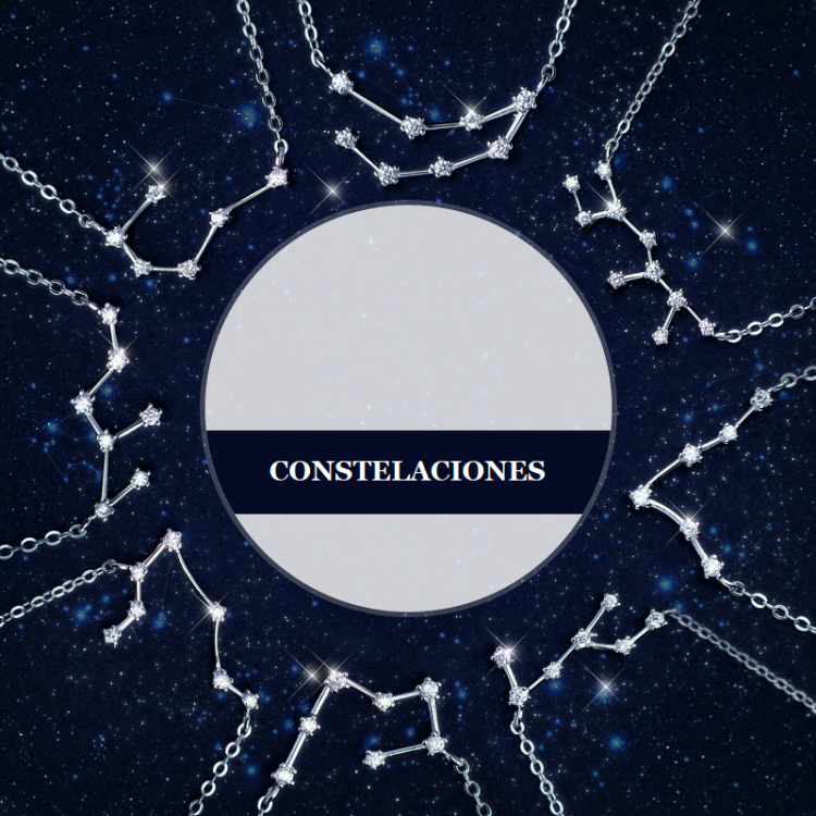 Collar con dije constelaciones zodiaco en plata