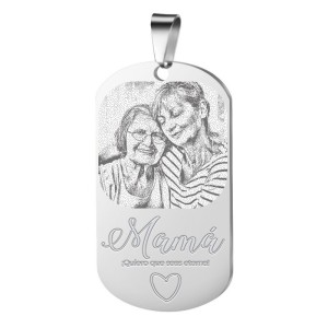 Regalo para mamá creativo placa grabada en collar