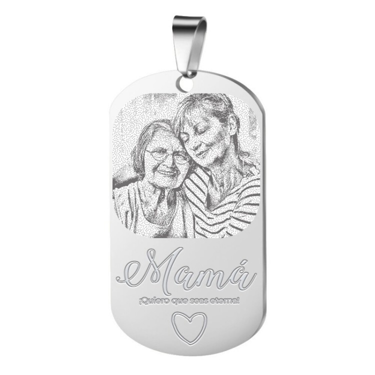 Regalo para mamá creativo placa grabada en collar