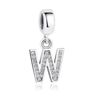 Dije con collar de letra inicial en plata Dije con collar de letra inicial en plata