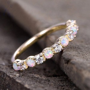Anillo de compromiso opalos en plata