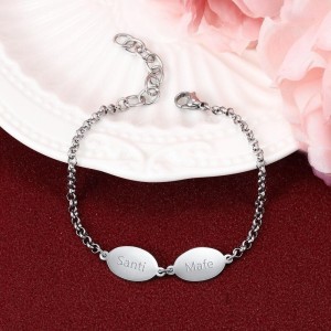 Manilla para mujer personalizable en acero inoxidable Manilla para mujer personalizable en acero inoxidable