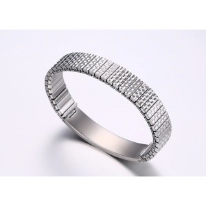 Brazalete Elástico Para Hombres Personalizado En Acero Inoxidable Brazalete Elástico Para Hombres Personalizado En Acero Inoxidable