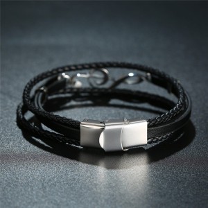 Brazalete para hombres nota musical en acero inoxidable Brazalete para hombres nota musical en acero inoxidable