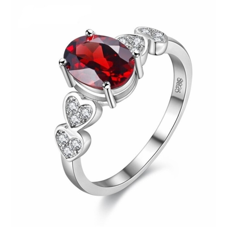 Anillo de compromiso en plata con zafiro Anillo de compromiso en plata con zafiro
