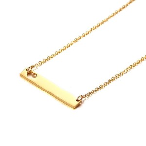 Collar con placa texto personalizable en acero inoxidable Collar con placa texto personalizable en acero inoxidable
