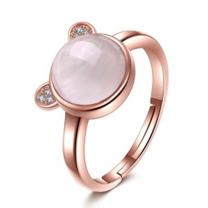 Anillo oso encantador en plata