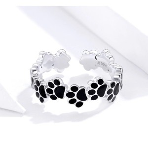 Set huellitas de perro en plata Set huellitas de perro en plata