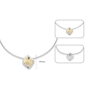 Collar con dije mapa - vivencias del mundo en plata Collar con dije mapa - vivencias del mundo en plata