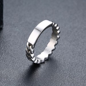 Anillo forma de cadena personalizable en acero inoxidable Anillo forma de cadena personalizable en acero inoxidable