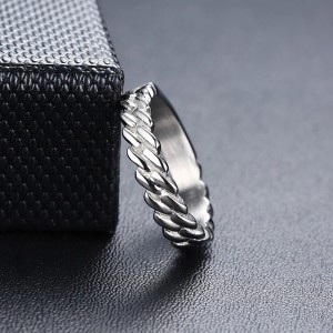 Anillo forma de cadena personalizable en acero inoxidable Anillo forma de cadena personalizable en acero inoxidable