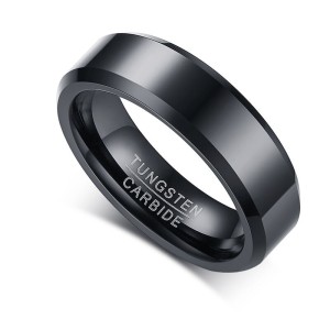 Argollas de matrimonio negras en tungsteno Argollas de matrimonio negras en tungsteno