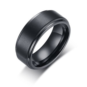Argollas de matrimonio negras en tungsteno Argollas de matrimonio negras en tungsteno
