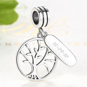 Dije árbol de la vida grabado en plata
