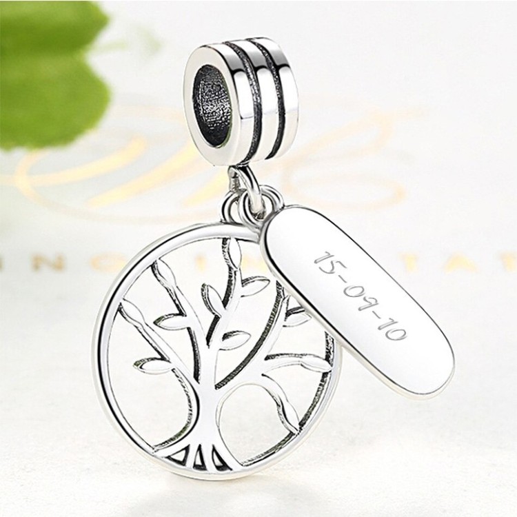 Dije árbol de la vida grabado en plata Dije árbol de la vida grabado en plata