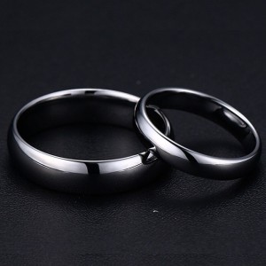 Argollas de matrimonio en tungsteno plateadas