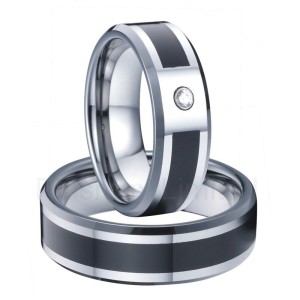 Argollas de matrimonio en tungsteno negras Argollas de matrimonio en tungsteno negras