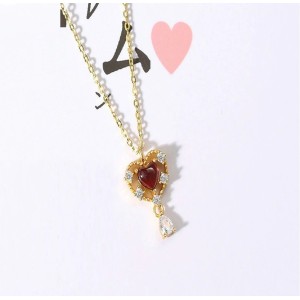 Dije con cadena corazón de amor en plata Dije con cadena corazón de amor en plata