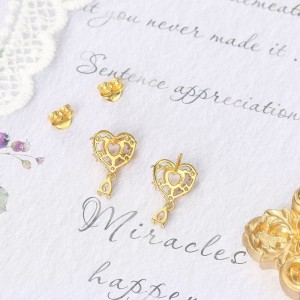 Aretes corazón dulce en cuarzo de plata Aretes corazón dulce en cuarzo de plata