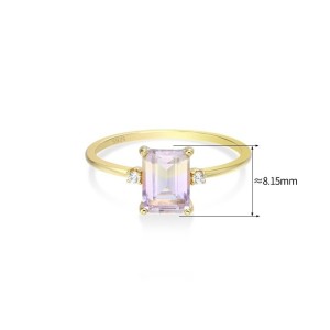 Anillo de compromiso con ametrina en plata Anillo de compromiso con ametrina en plata