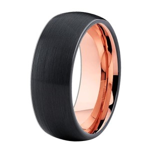Argollas de matrimonio en tungsteno negro mate