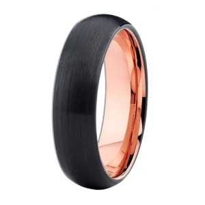 Argollas de matrimonio en tungsteno negro mate Argollas de matrimonio en tungsteno negro mate