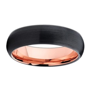 Argollas de matrimonio en tungsteno negro mate Argollas de matrimonio en tungsteno negro mate