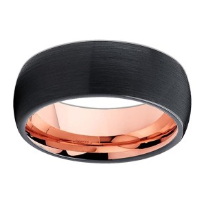 Argollas de matrimonio en tungsteno negro mate Argollas de matrimonio en tungsteno negro mate