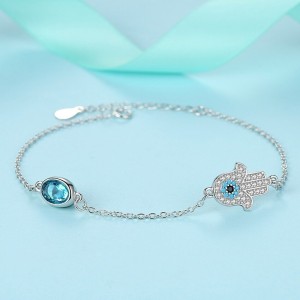 Manilla de plata mano -  símbolo Hamsa