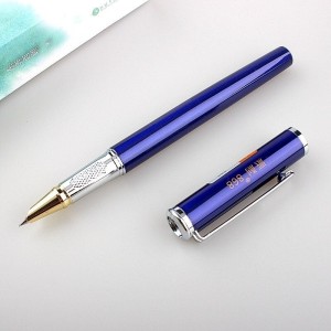 Pluma estilográfica personalizada elegante azul
