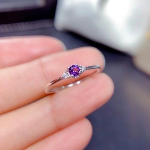 Anillo de compromiso en plata diseño clásico - Anillo para pedir mano