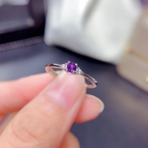 Anillo de compromiso en plata diseño clásico - Anillo para pedir mano