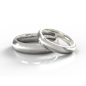 Argollas de matrimonio en plata clásicas - anillos para boda - sortija