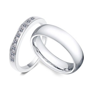 Argollas de matrimonio en plata estilo Babilonia - Sortijas de boda