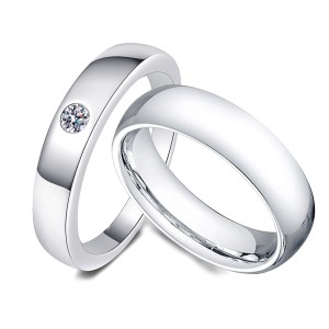 Argollas de matrimonio en plata amor puro - anillos de boda - alianzas