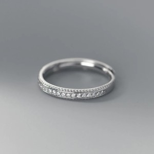 Argollas de matrimonio zirconias en plata ajustable Argollas de matrimonio zirconias en plata ajustable