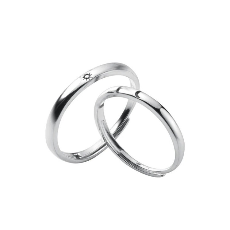 Argollas de matrimonio en plata Sol y Luna - Alianzas de plata - Boda Argollas de matrimonio en plata Sol y Luna - Alianzas de plata - Boda