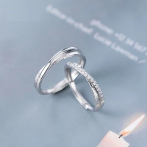 Argollas de matrimonio en plata - Anillos de boda plateados - alianzas