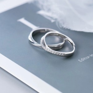 Argollas de matrimonio en plata - Anillos de boda plateados - alianzas