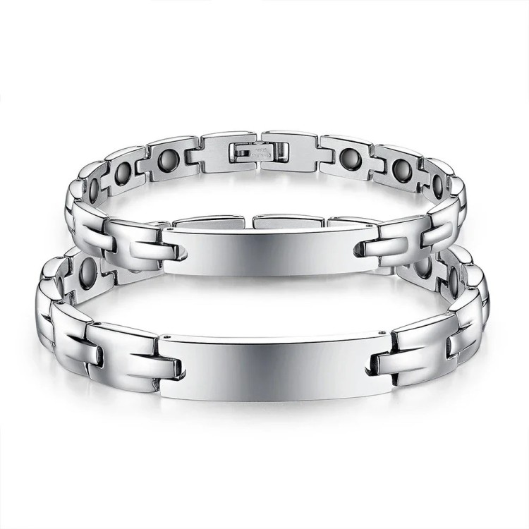 Manillas para parejas de acero inoxidable para grabar - manilla novios Manillas para parejas de acero inoxidable para grabar - manilla novios